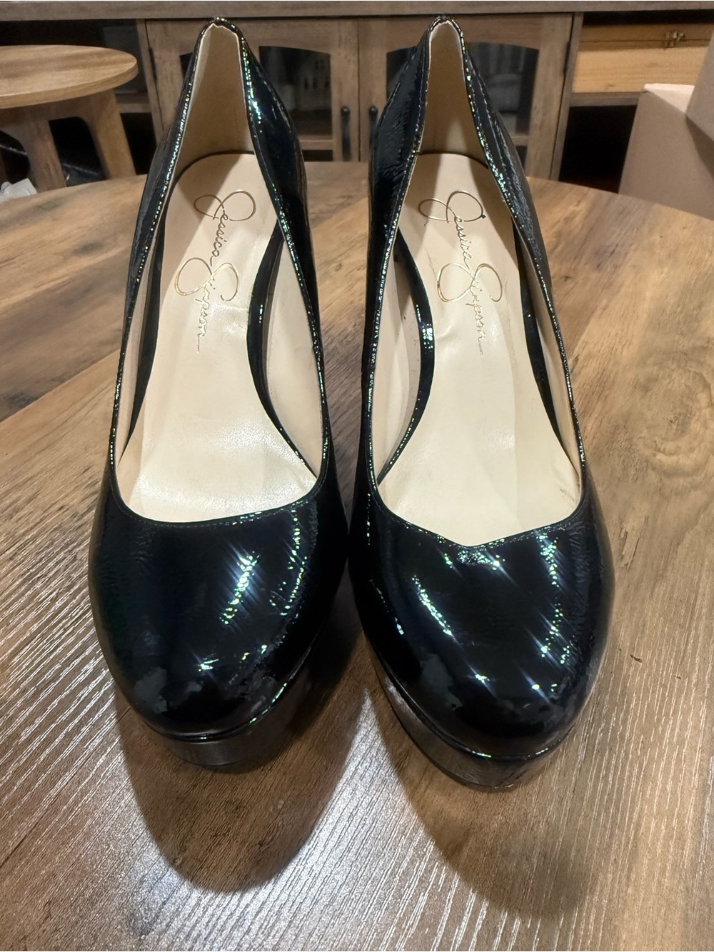 Jessica Simpson Black Patent High Heel Pumps